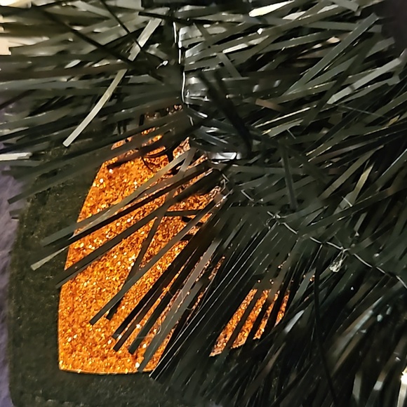 Glam-O-Ween Halloween Black Cat Headband Orange Glitter Ears Light-Up Blinking - Picture 7 of 7